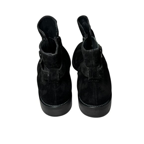 Paul Green Women's Reeve  Booties Black Soft Suede Size 7.5 UK/ US 10 NEW $535 - Picture 4 of 5